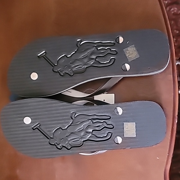 Polo Ralph Lauren Mens Flip Flops Size 13 (New) Blue and White - Picture 4 of 6